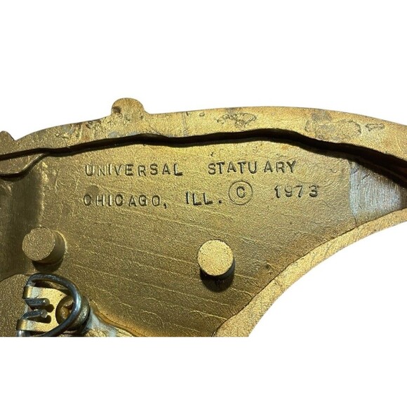 Vintage Gold Butterfly Set of 2 Hanging Wall Plaques Universal Statuary 1973 - Picture 5 of 5